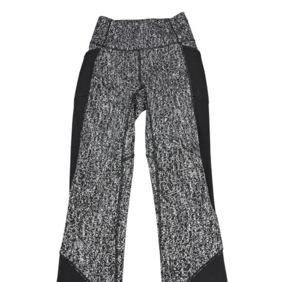 LULULEMON Fit Physique Tight Size 2 Luon Suited Jacquard Black White / Black - Picture 8 of 10